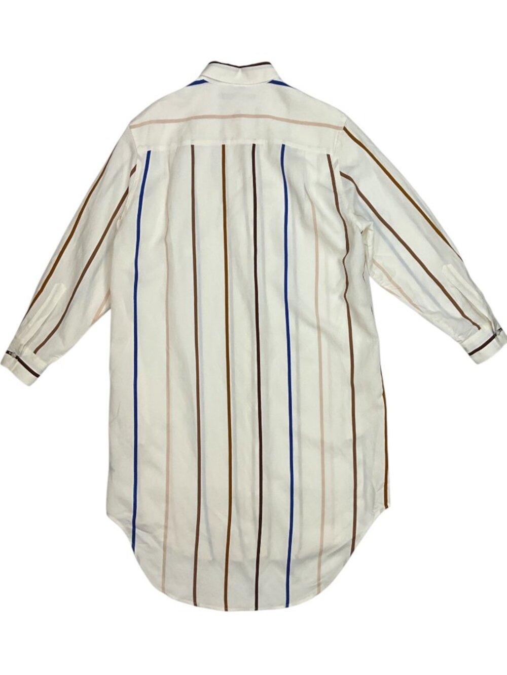 Jenni Kayne Shirt Dress XS Multi Striped Oversized Midi Long Sleeve - Picture 13 of 15